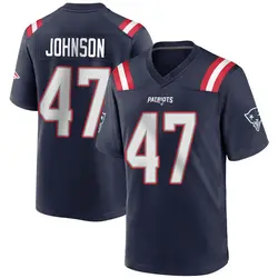 Nike Jakob Johnson New England Patriots Men's Legend Navy Color Rush Jersey