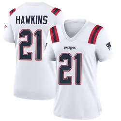 Nike Jaylinn Hawkins New England Patriots Women's Game White Jersey