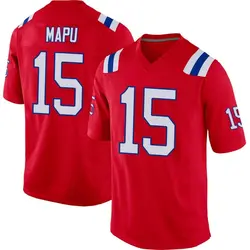 Nike Marte Mapu New England Patriots Men's Game Red Alternate Jersey