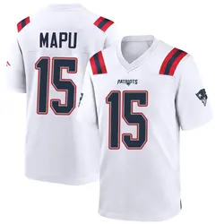 Nike Marte Mapu New England Patriots Youth Game White Jersey