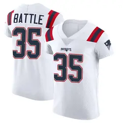 Nike Miles Battle New England Patriots Men's Elite White Vapor Untouchable Jersey