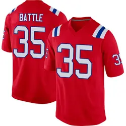 Nike Miles Battle New England Patriots Men's Game Red Alternate Jersey