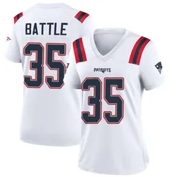 Nike Miles Battle New England Patriots Women's Game White Jersey