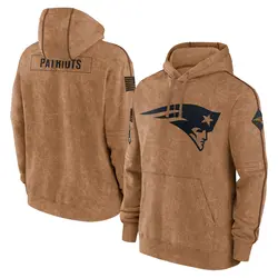 Nike New England Patriots Men's Brown 2023 Salute to Service Club Pullover Hoodie