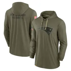 Nike New England Patriots Men's Olive 2022 Salute to Service Tonal Pullover Hoodie