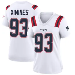 Nike Oshane Ximines New England Patriots Women's Game White Jersey