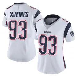 Nike Oshane Ximines New England Patriots Women's Limited White Vapor Untouchable Jersey