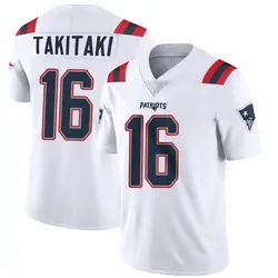 Nike Sione Takitaki New England Patriots Men's Limited White Vapor Untouchable Jersey