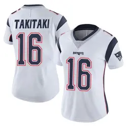 Nike Sione Takitaki New England Patriots Women's Limited White Vapor Untouchable Jersey