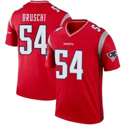 Nike Tedy Bruschi New England Patriots Men's Legend Red Inverted Jersey