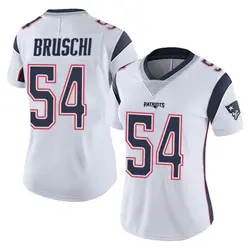 Nike Tedy Bruschi New England Patriots Women's Limited White Vapor Untouchable Jersey