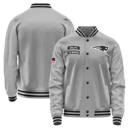 New England Patriots Men's Gray Salute to Service Performance Jacket